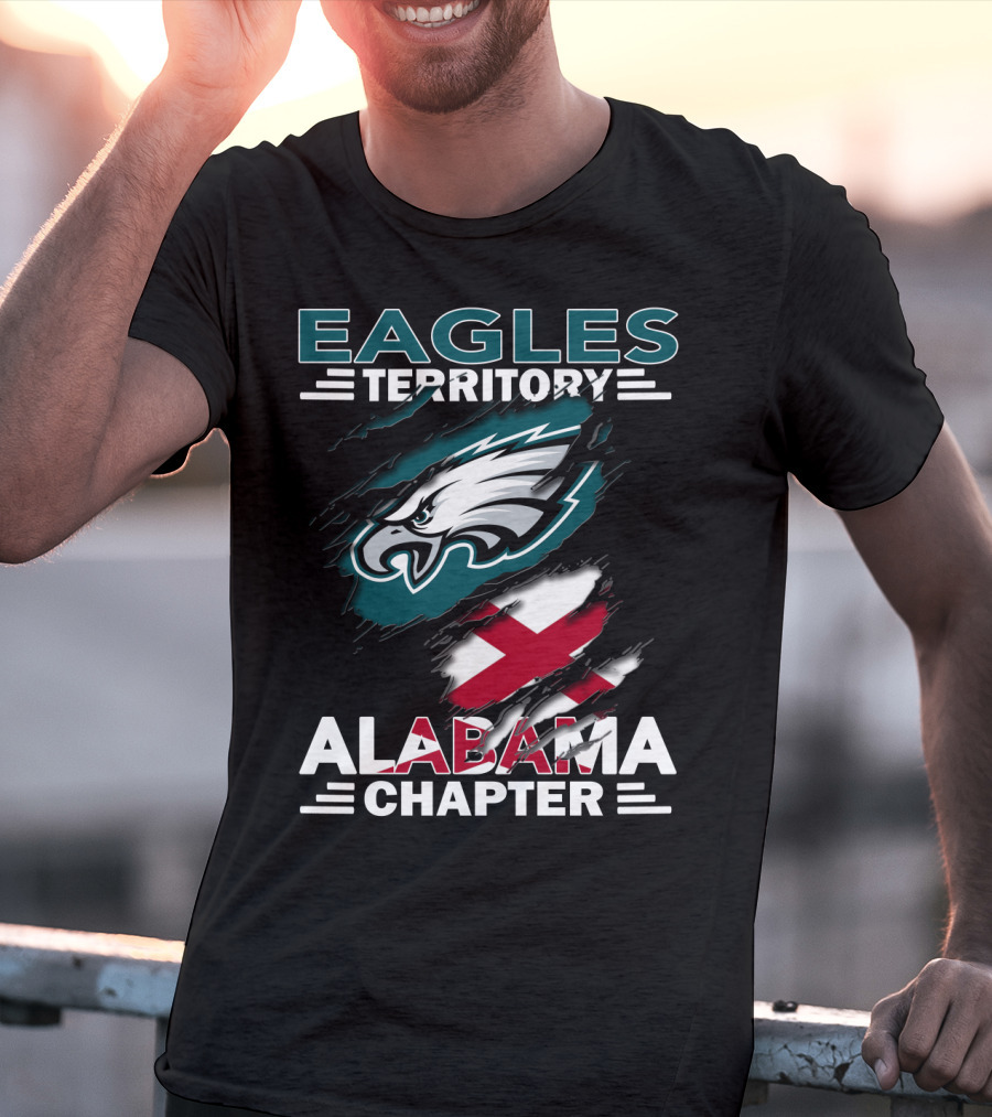 Eagles Territory Alabama Chapter Ripped Flag T-Shirt