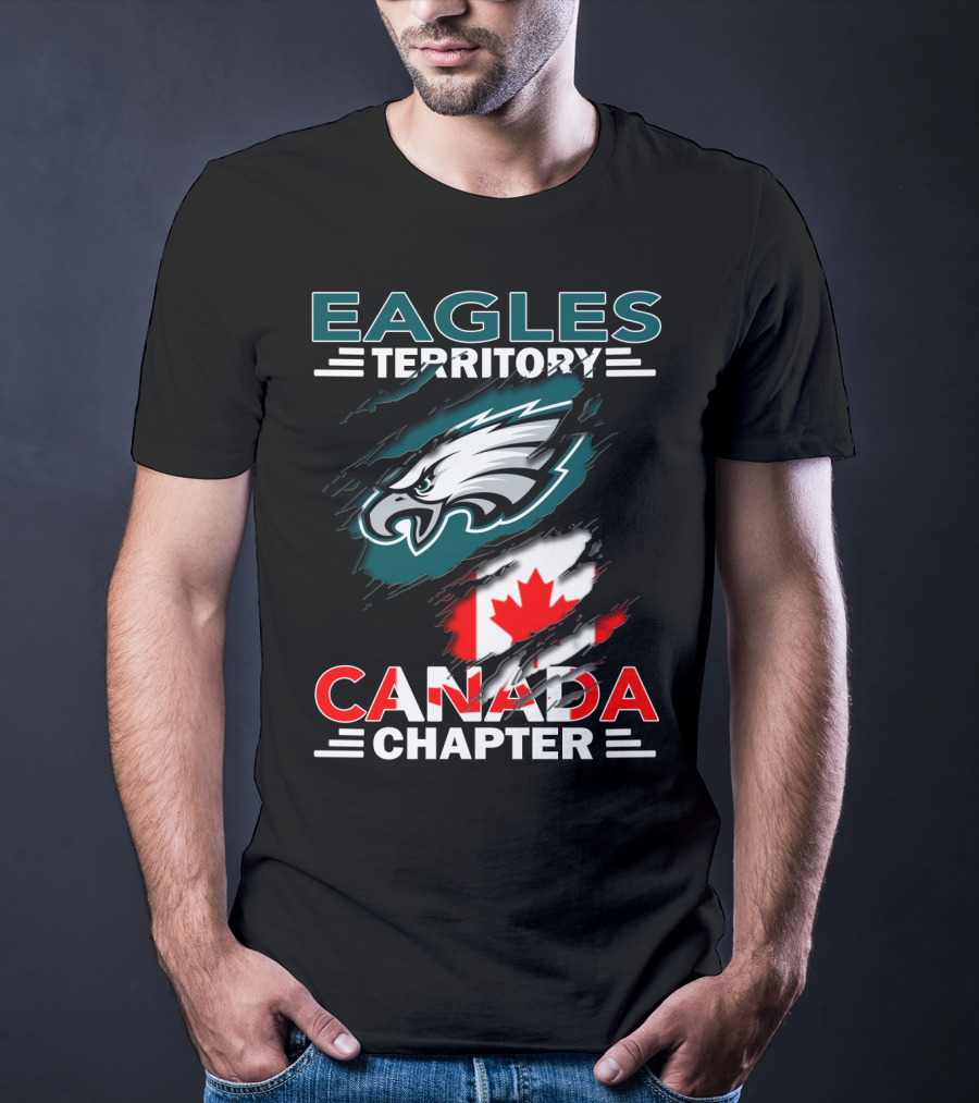 Eagles Territory Canada Chapter Flag And Eagle T-Shirt