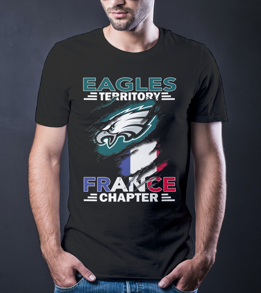 Eagles Territory France Chapter Flag And Eagle T-Shirt