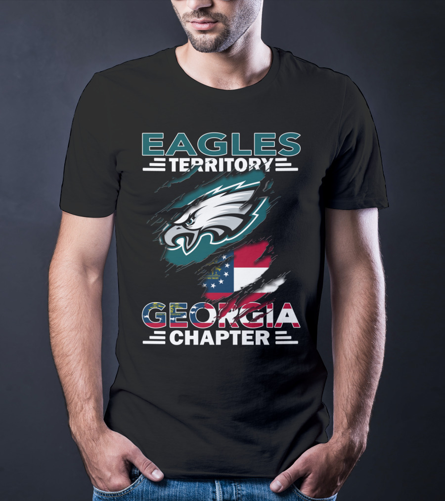 Eagles Territory Georgia Chapter Flag Featuring Team Logo T-Shirt