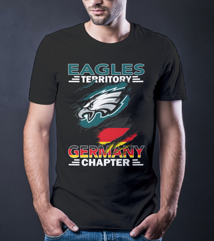 Eagles Territory Germany Chapter Philadelphia Logo Flag Colors T-Shirt