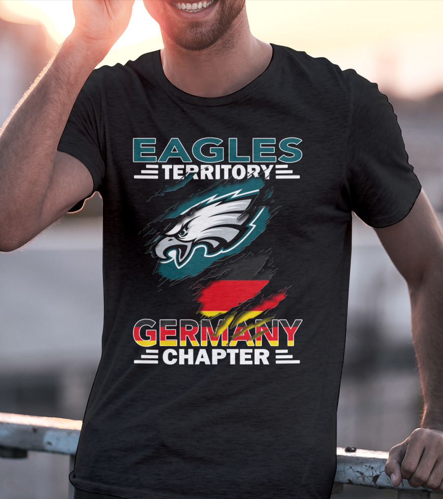 Eagles Territory Germany Chapter Philadelphia Logo Flag Colors T-Shirt