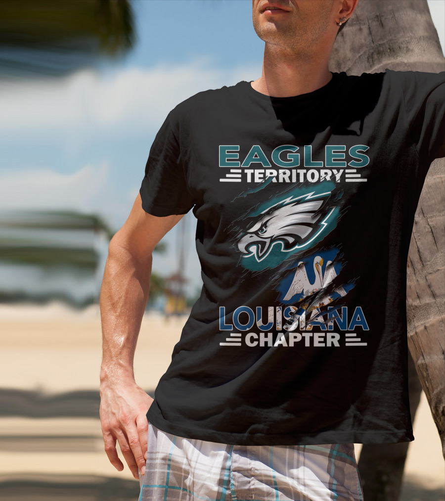 Eagles Territory Louisiana Chapter Philadelphia Nfl Football Fan Club T-Shirt