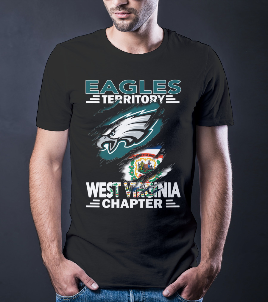 Eagles Territory West Virginia Chapter Football Flag T-Shirt