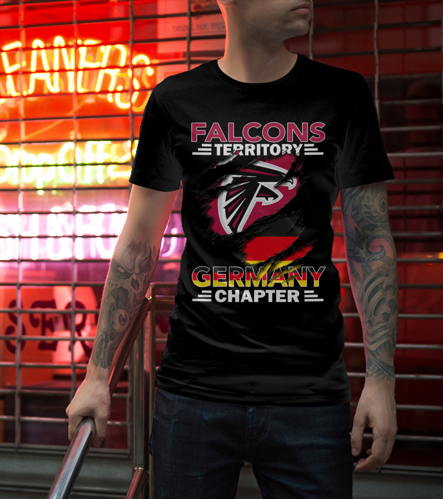 Falcons Territory Germany Chapter Logo With Flag Fusion T-Shirt