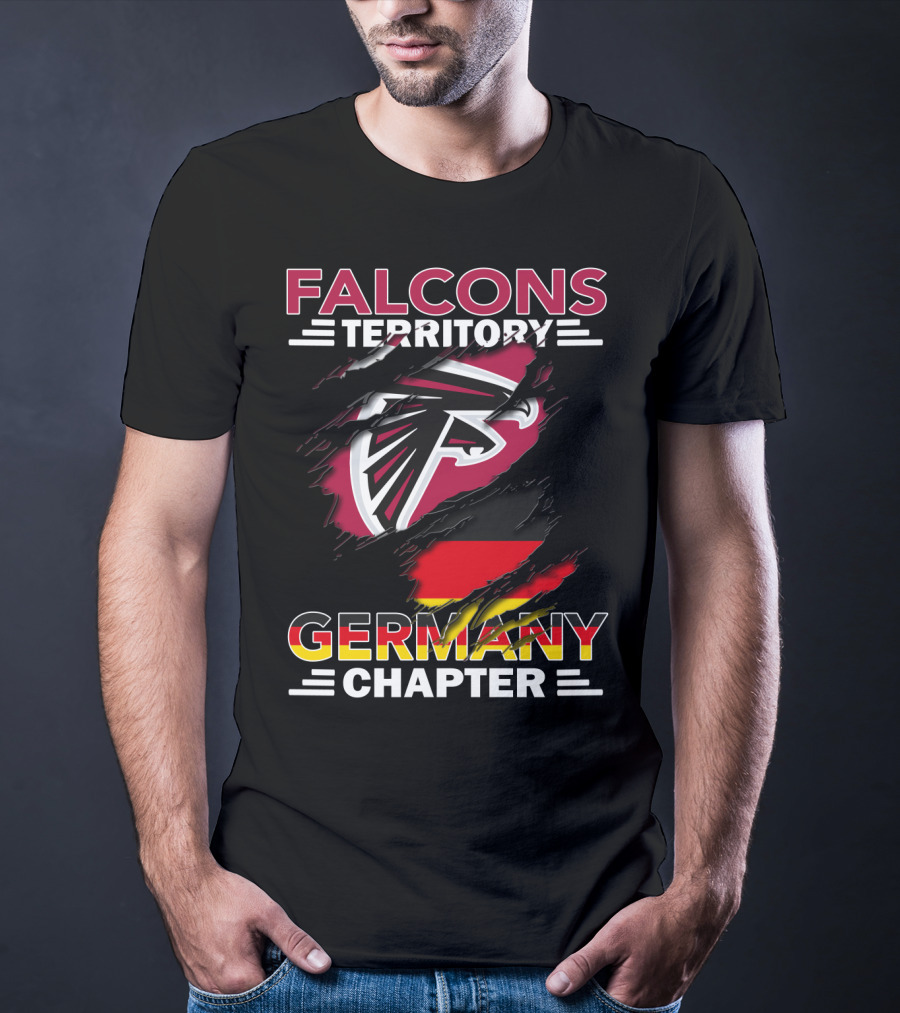 Falcons Territory Germany Chapter Logo With Flag Fusion T-Shirt
