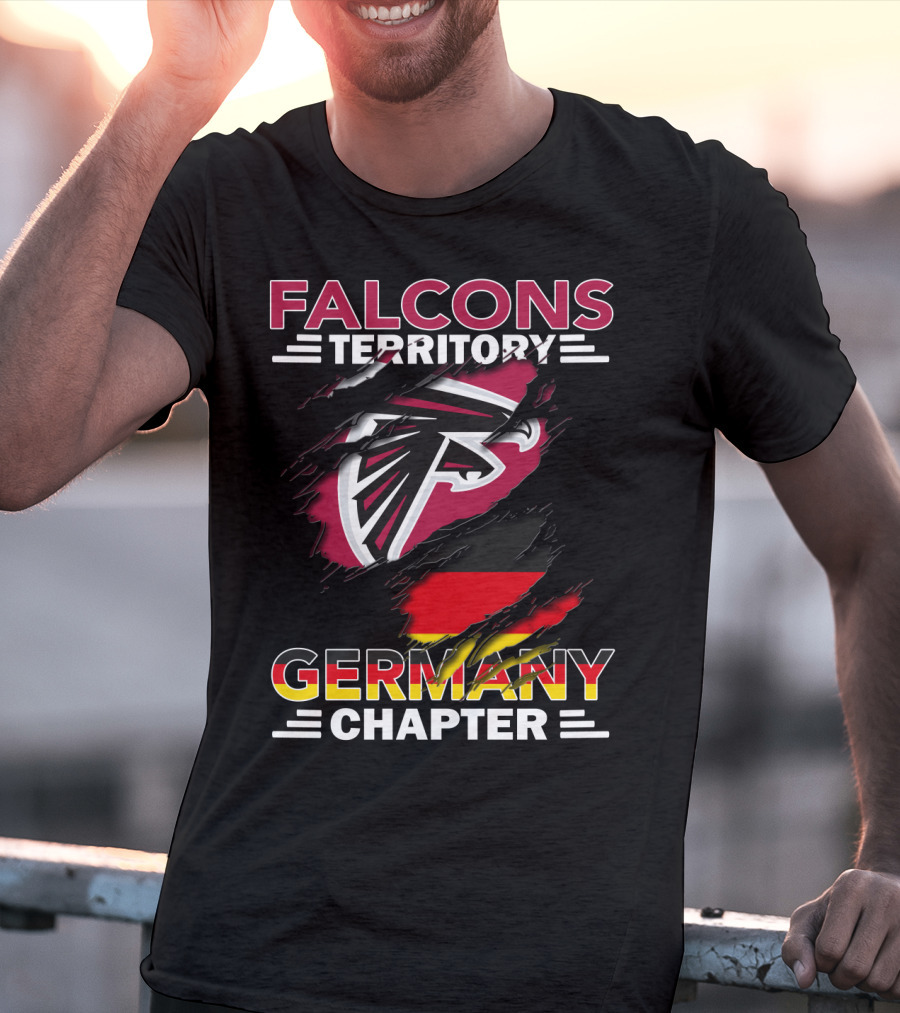 Falcons Territory Germany Chapter Logo With Flag Fusion T-Shirt