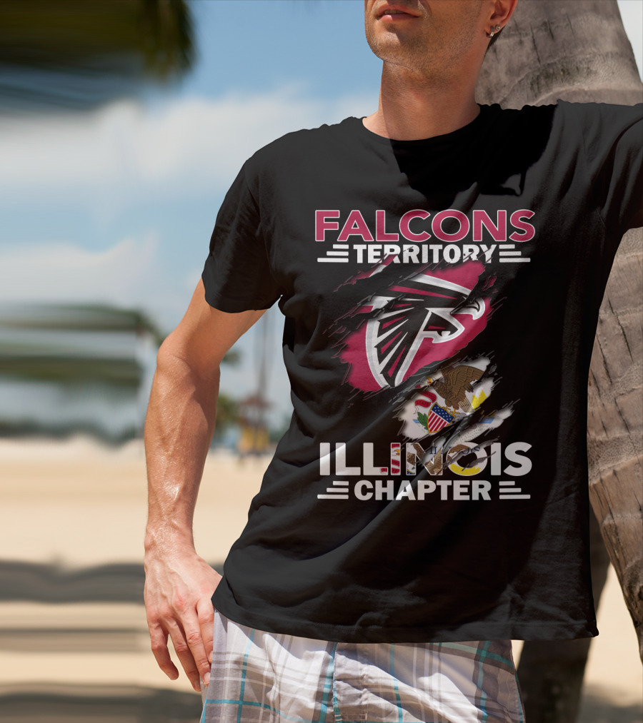 Falcons Territory Illinois Chapter NFL Team Sports Fan Club T-Shirt