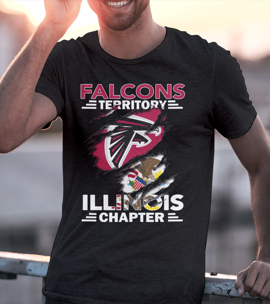 Falcons Territory Illinois Chapter NFL Team Sports Fan Club T-Shirt