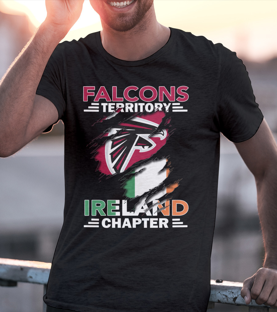 Falcons Territory Ireland Chapter Flag And Logo Emblem T-Shirt