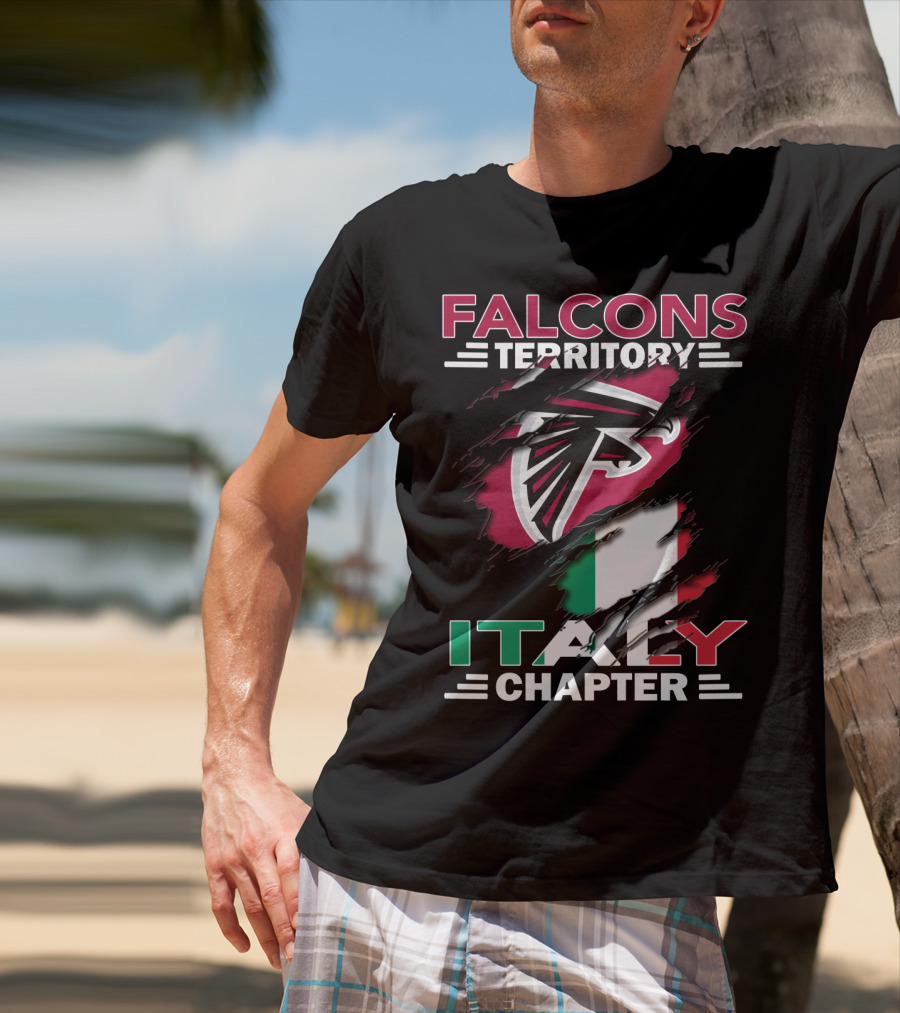Falcons Territory Italy Chapter Atlanta Italy Flag T-Shirt