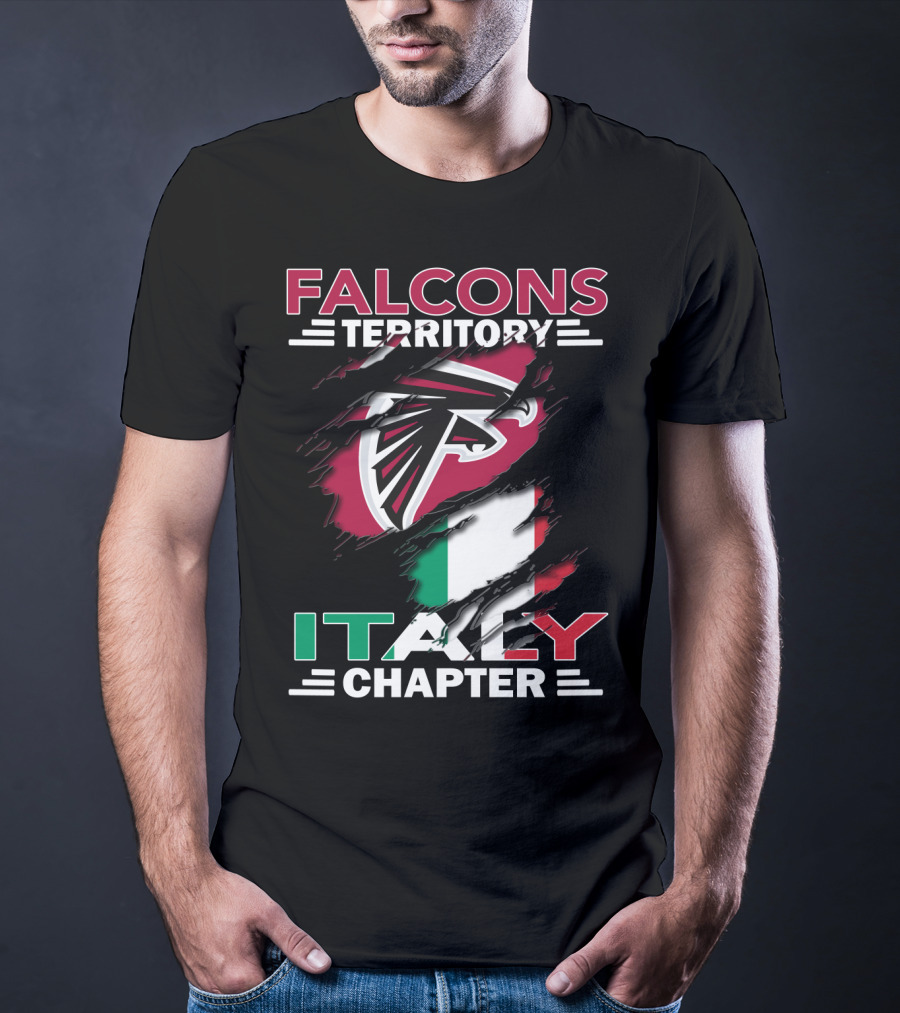 Falcons Territory Italy Chapter Atlanta Italy Flag T-Shirt