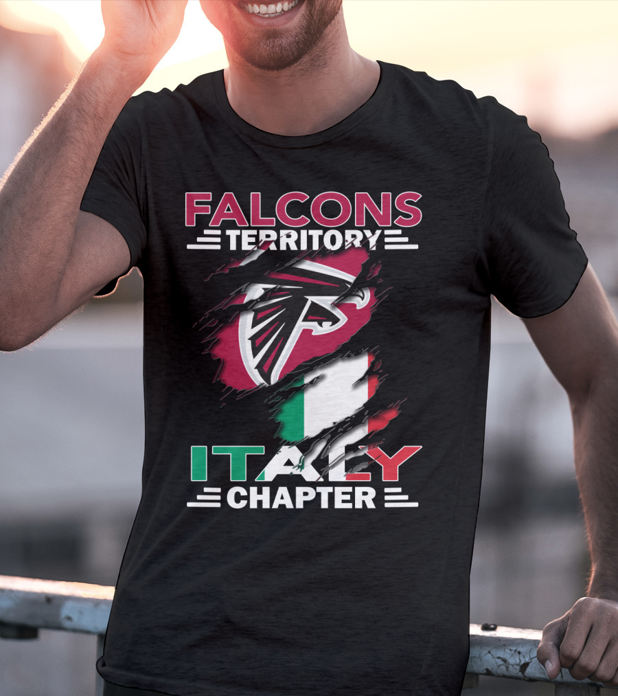 Falcons Territory Italy Chapter Atlanta Italy Flag T-Shirt