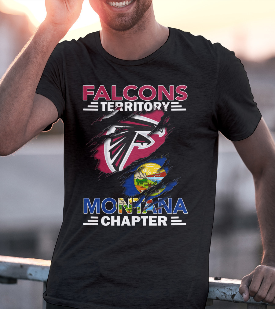 Falcons Territory Montana Chapter NFL Team Spirit Montana State Fan Club T-Shirt