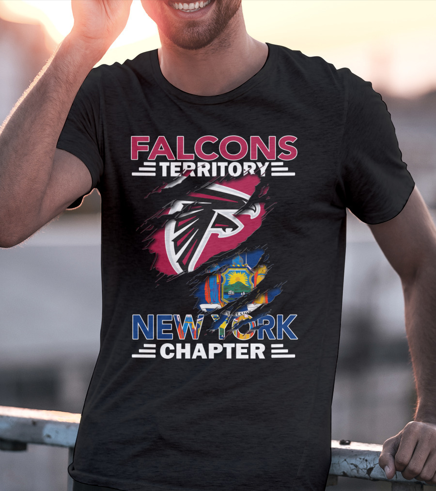 Falcons Territory New York Chapter Atlanta Football Fan Base Yankees T-Shirt