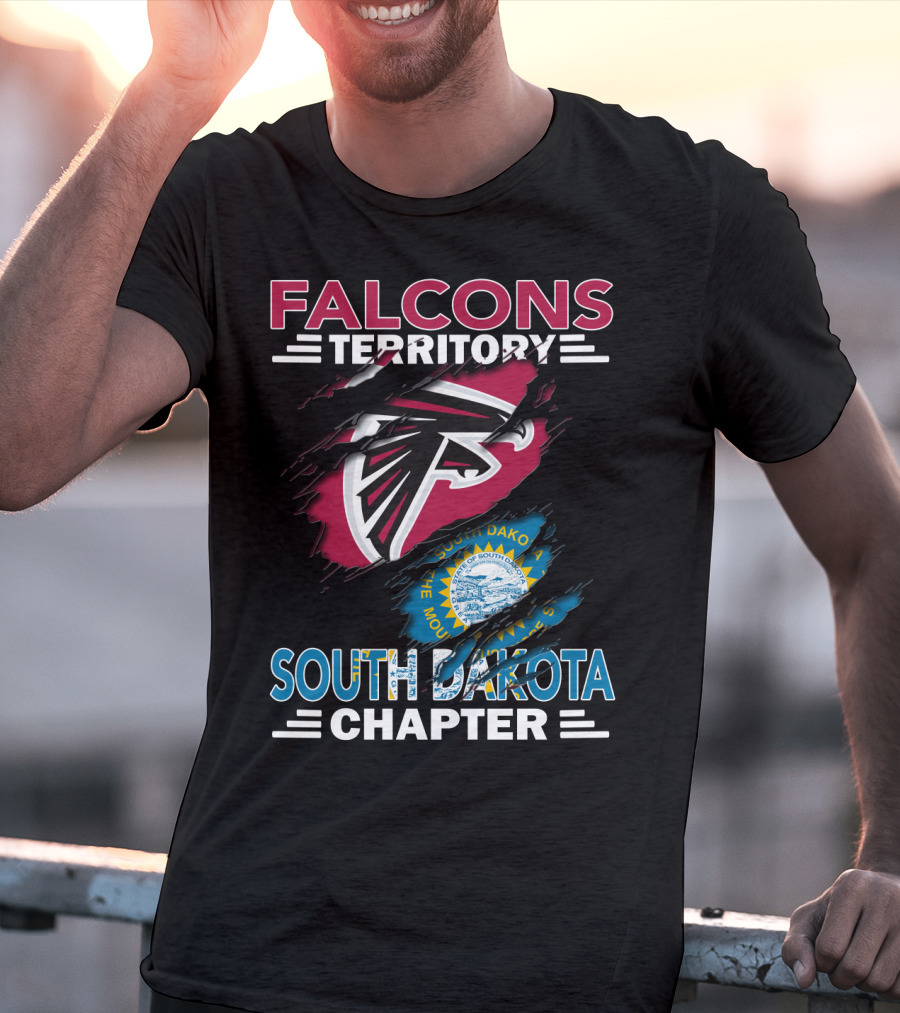 Falcons Territory South Dakota Chapter State Seal Football Fandom T-Shirt