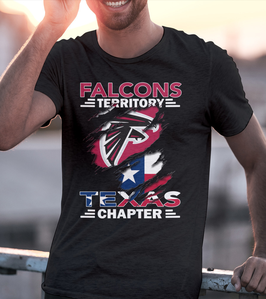 Falcons Territory Texas Chapter Logo With State Flag Elements For Fans T-Shirt