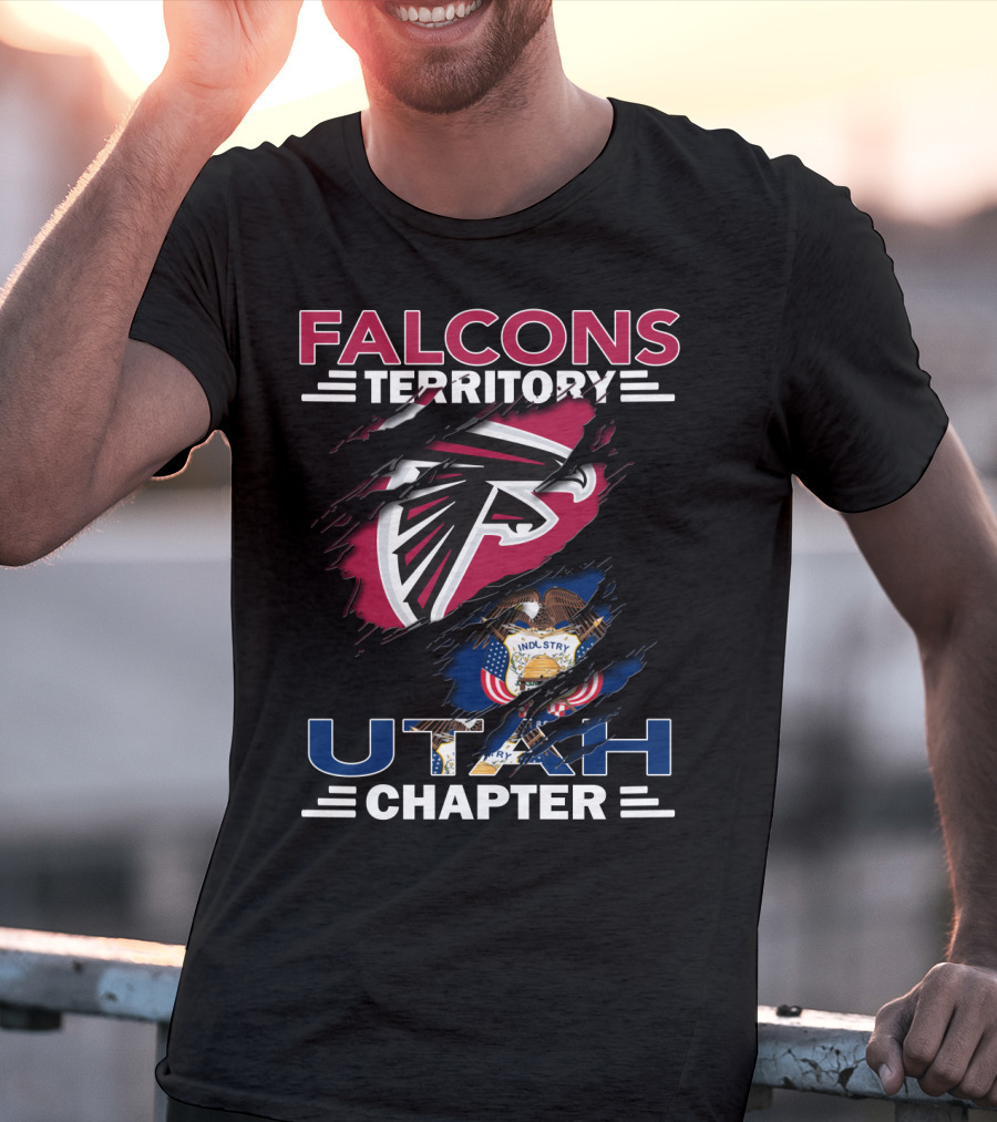 Falcons Territory Utah Chapter NFL Team Logo Fan Club T-Shirt