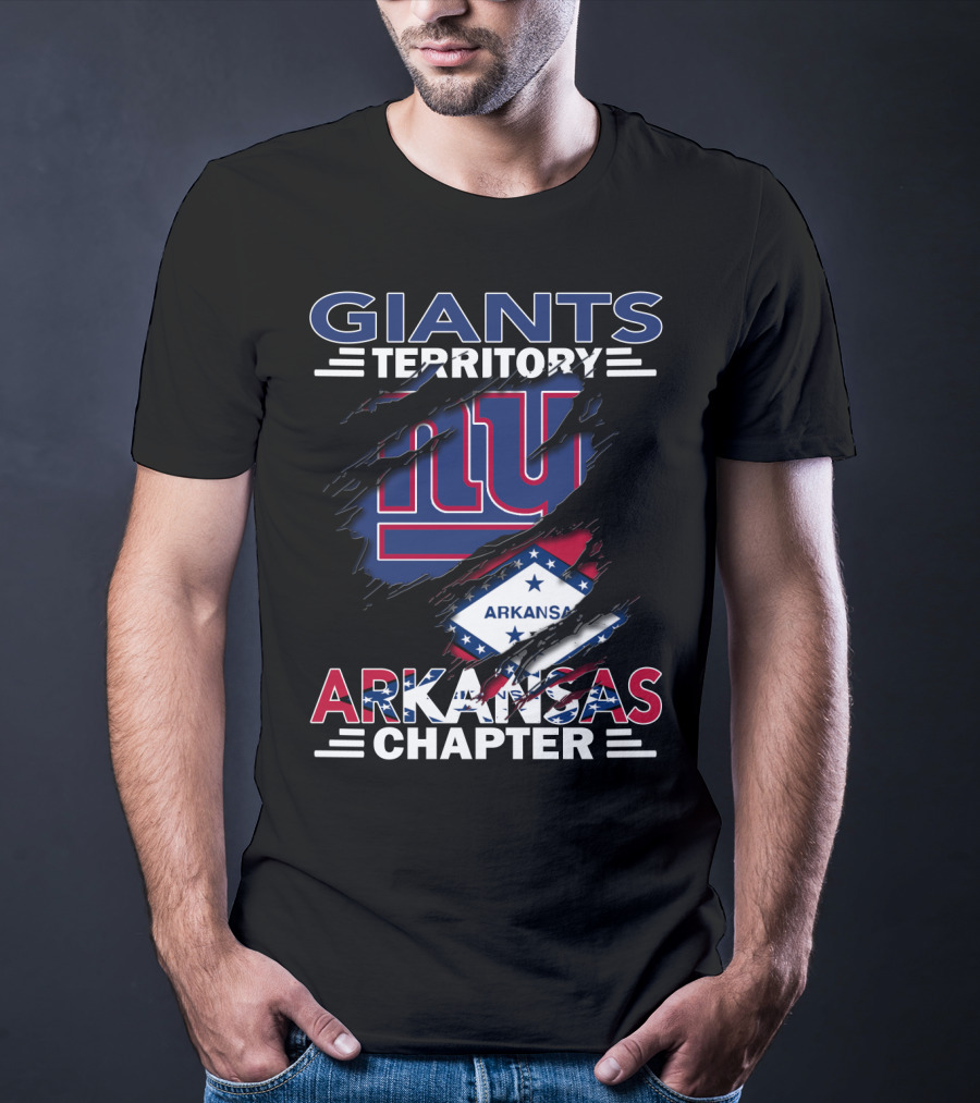 Giants Territory Arkansas Chapter NY Giants Logo Flag T-Shirt