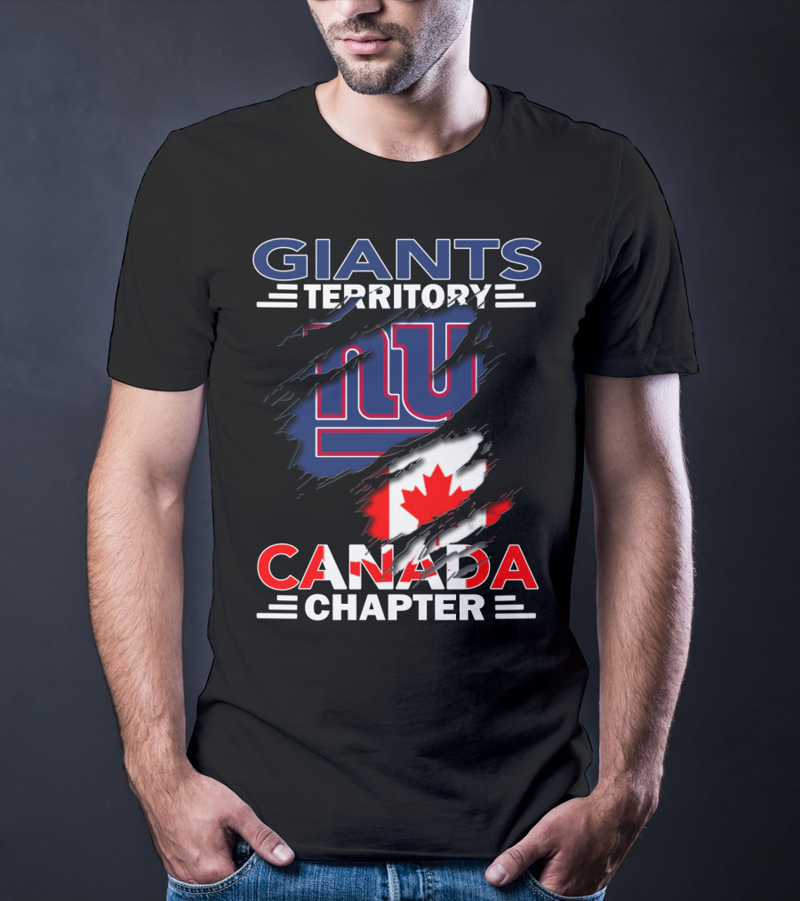 Giants Territory Canada Chapter NY Giants Canada Flag T-Shirt
