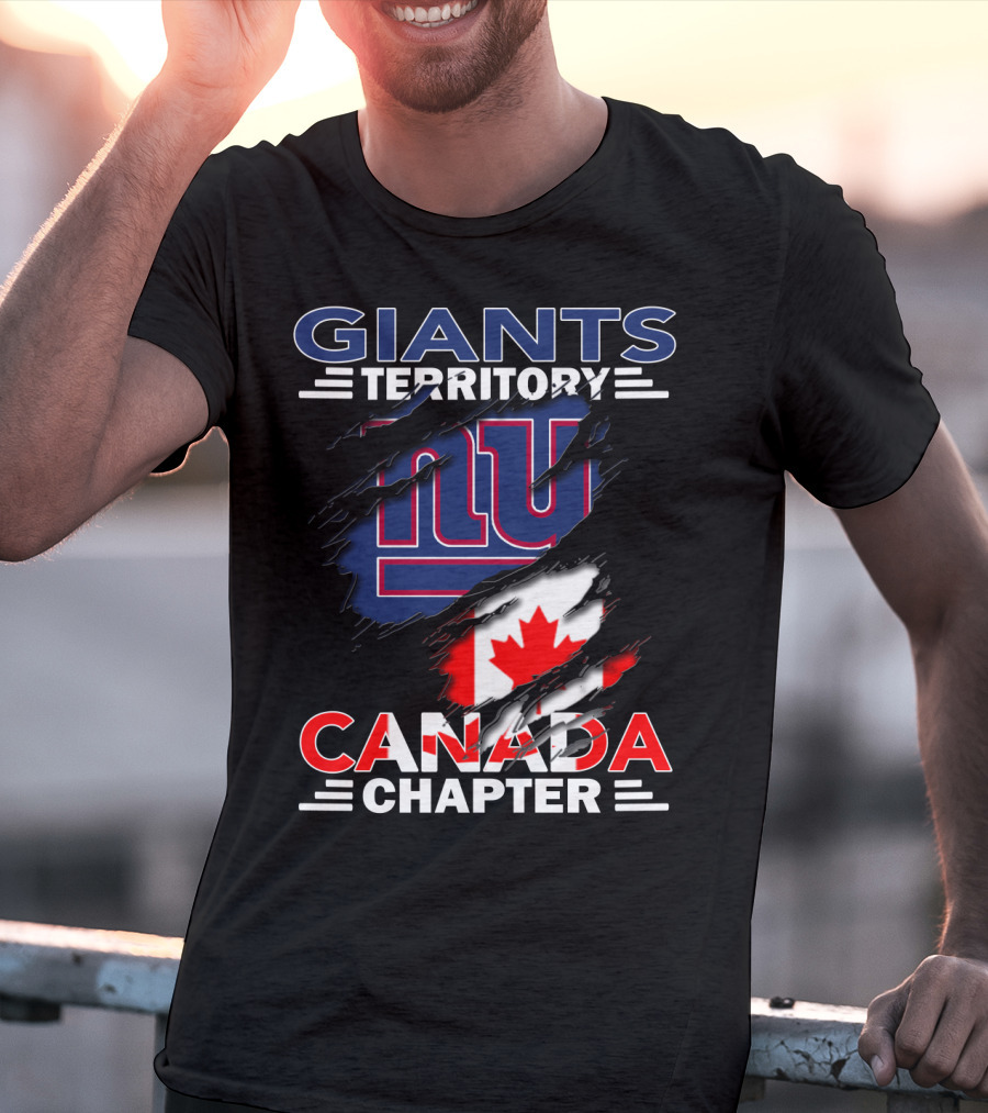 Giants Territory Canada Chapter NY Giants Canada Flag T-Shirt