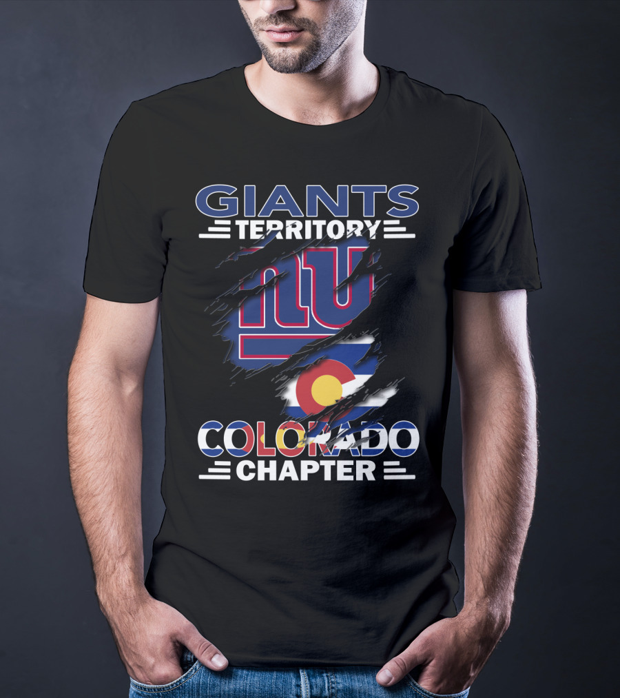 Giants Territory NY Logo Colorado Flag Chapter T-Shirt
