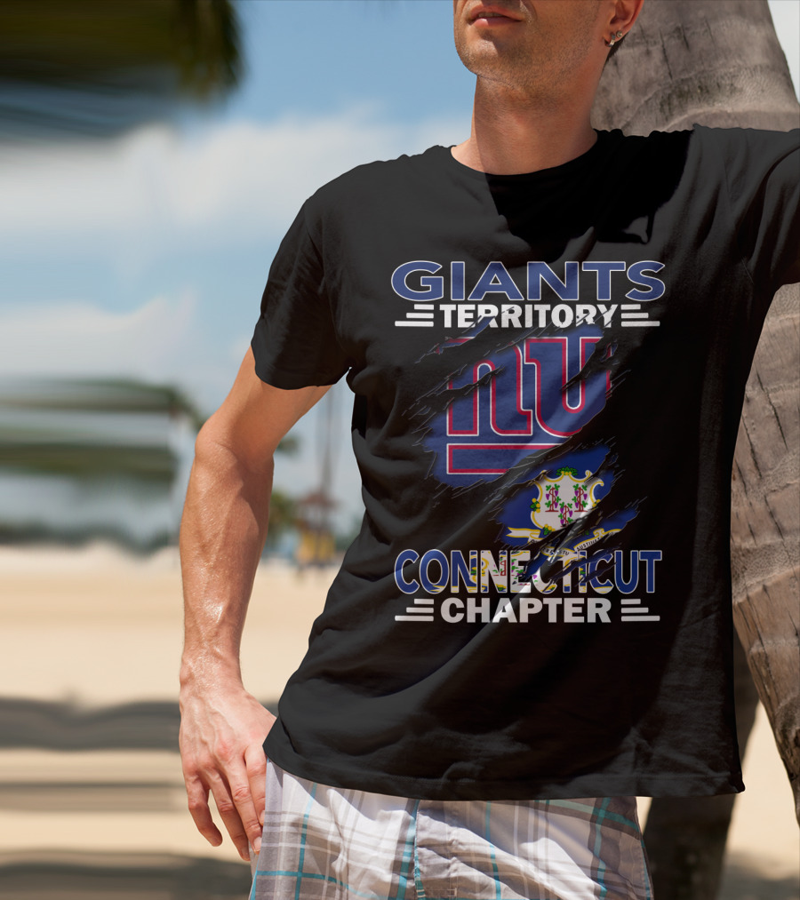 Giants Territory Connecticut Chapter NY Giants Connecticut Flag T-Shirt