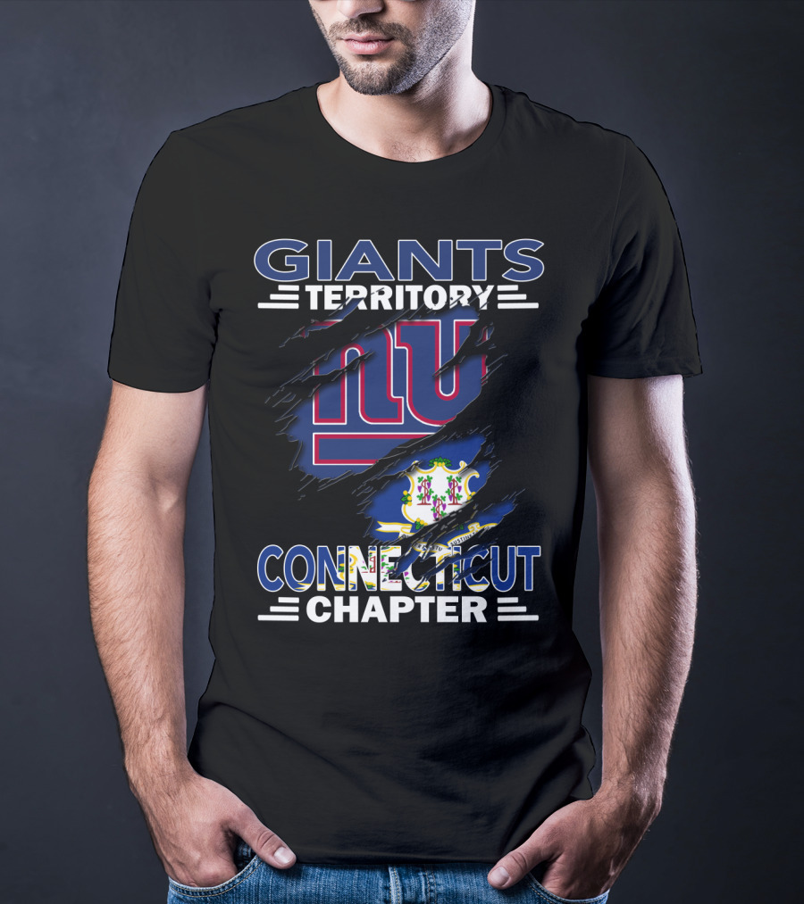 Giants Territory Connecticut Chapter NY Giants Connecticut Flag T-Shirt