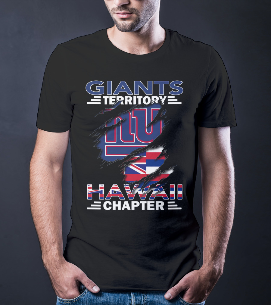 Giants Territory Hawaii Chapter NY Logo Hawaiian Flag T-Shirt