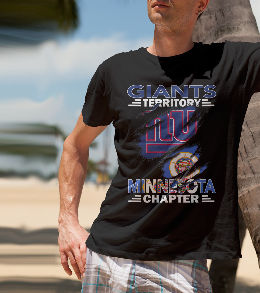 Giants Territory Minnesota Chapter New York Football Crest And State Seal T-Shirt