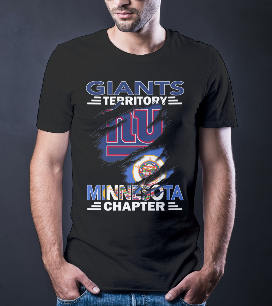 Giants Territory Minnesota Chapter New York Football Crest And State Seal T-Shirt