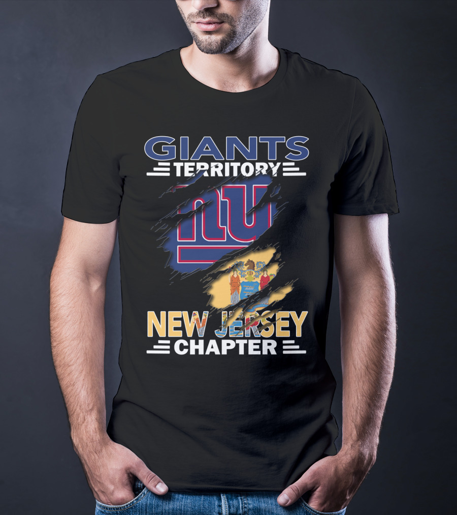 Giants Territory New Jersey Chapter NY Logo With State Flag T-Shirt