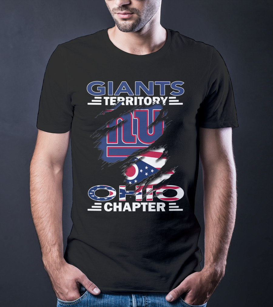 Giants Territory New York Ohio Chapter American Flag Elements T-Shirt