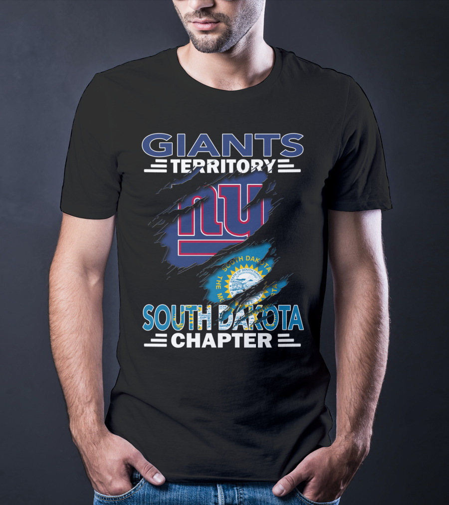 Giants Territory South Dakota Chapter New York Logo Flag Elements T-Shirt