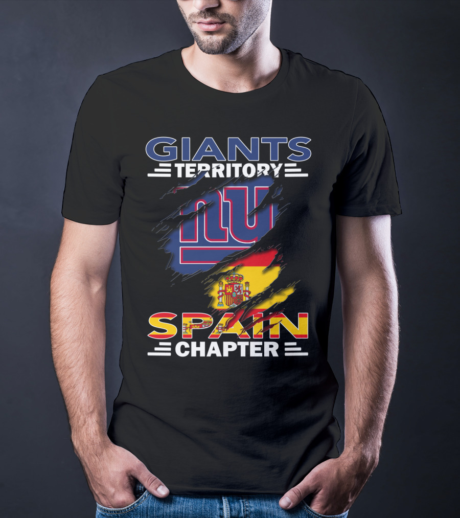 Giants Territory Spain Chapter NY Logo Flag T-Shirt