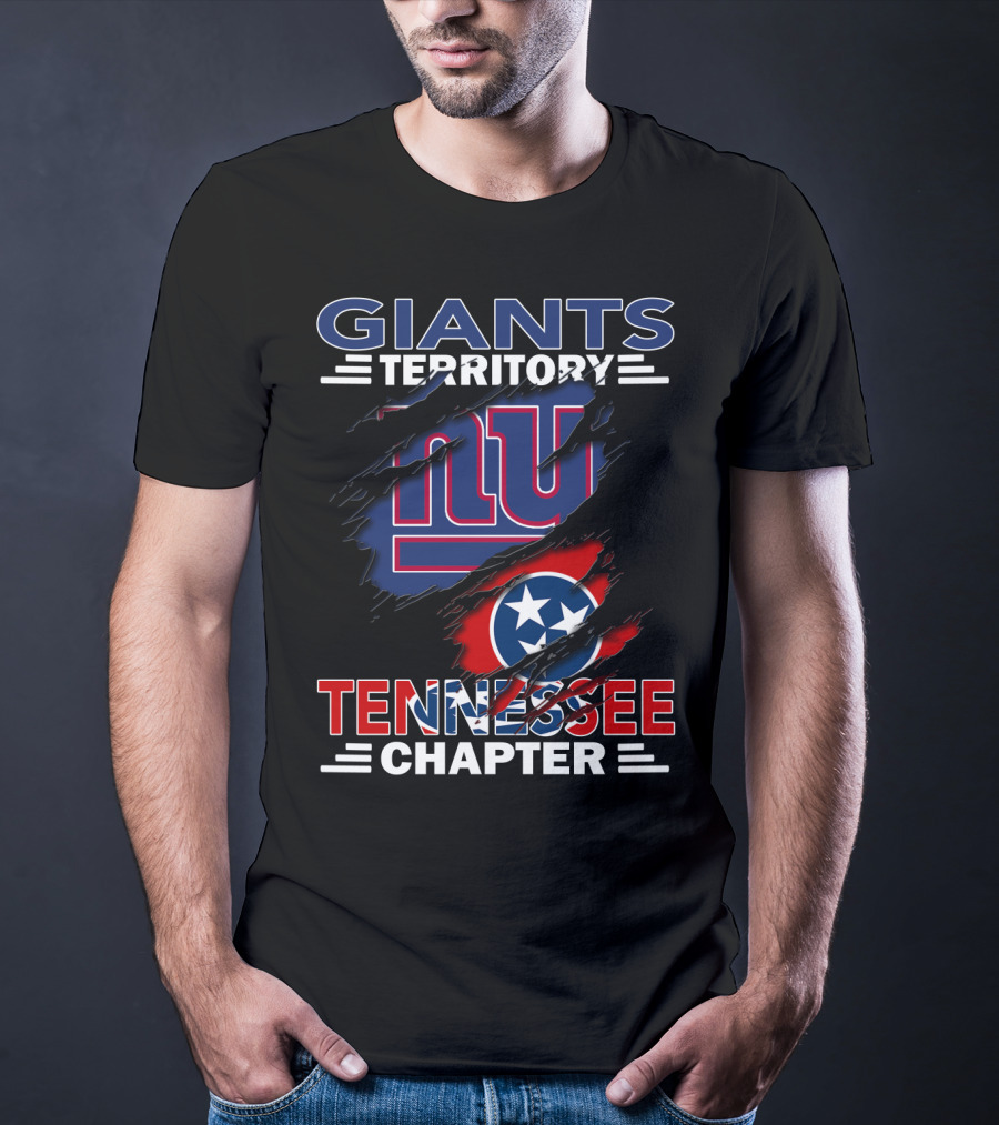Giants Territory Tennessee Chapter NY Giants Tennessee Flag T-Shirt