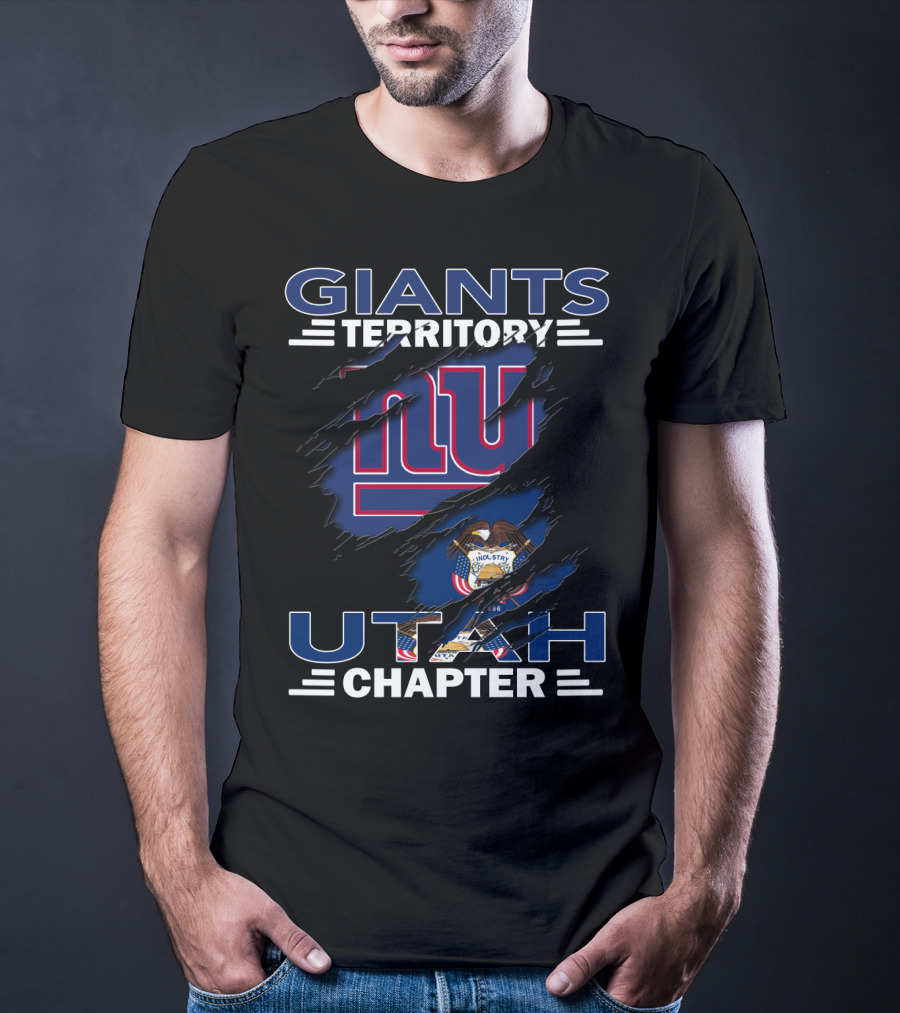 GIANTS TERRITORY UTAH CHAPTER New York Symbol With Utah State Emblem T-Shirt