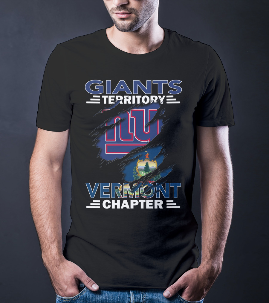 Giants Territory Vermont Chapter NY Logo Vermont Flag T-Shirt