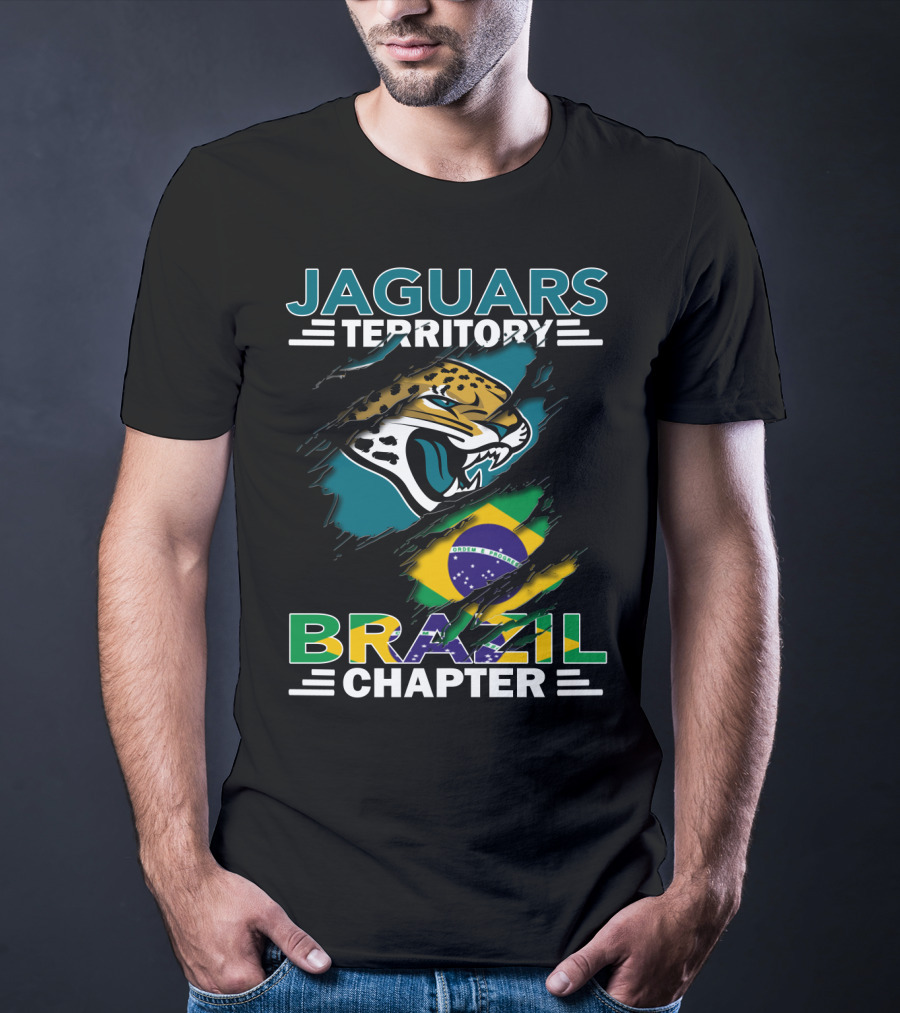 Jaguars Territory Brazil Chapter Jaguars Logo Brazil Flag T-Shirt