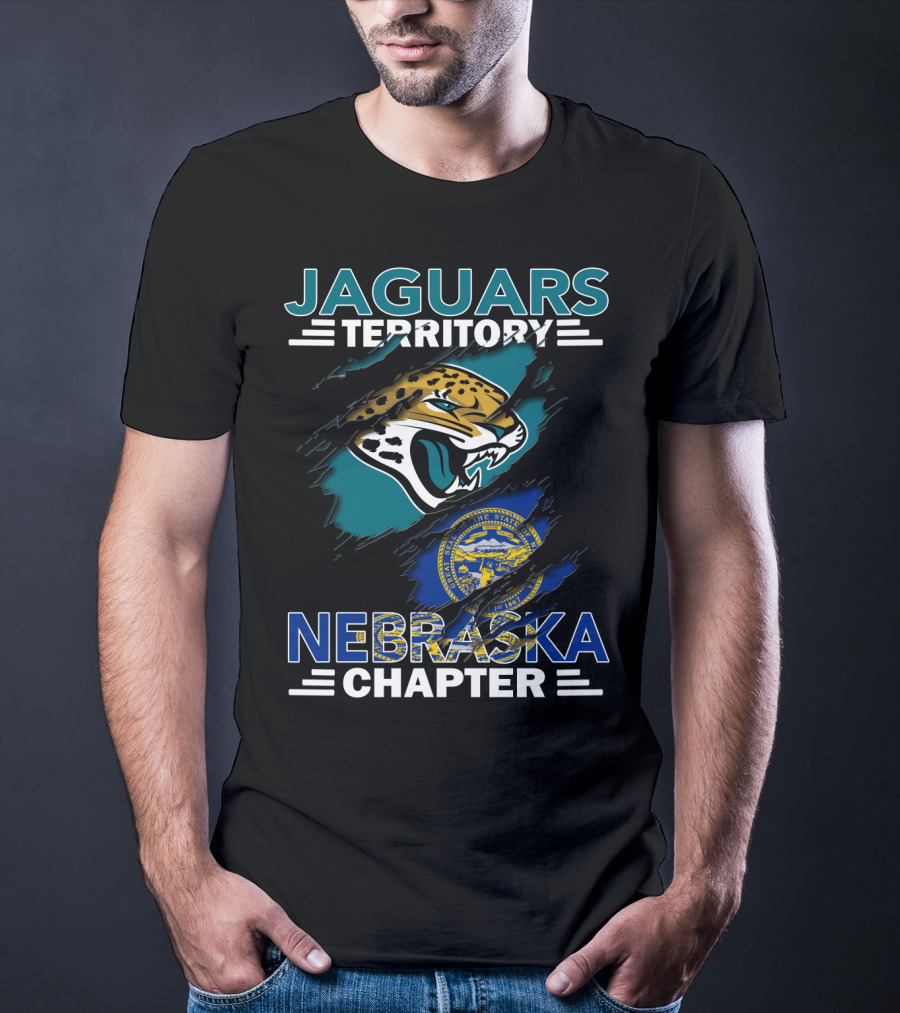 Jaguars Territory Nebraska Chapter With State Seal And Jaguar Head T-Shirt