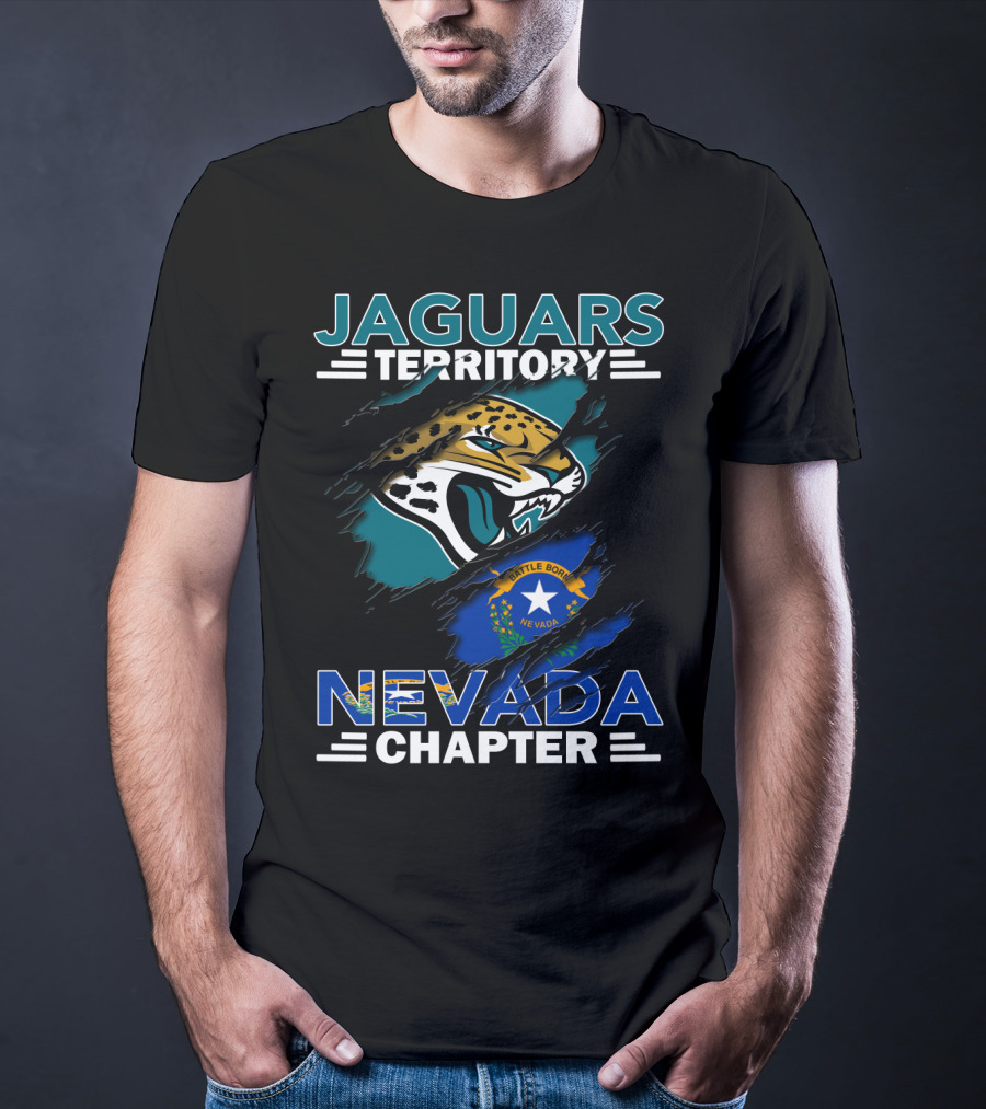 Jaguars Territory Nevada Chapter Battle Born Flag Emblem T-Shirt
