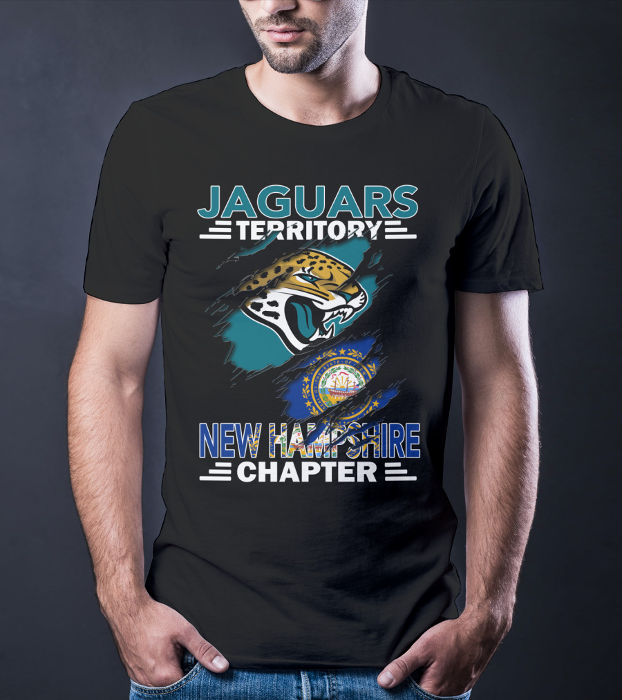 Jaguars Territory New Hampshire Chapter Logo Ripped T-Shirt