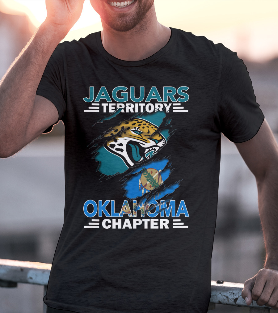 Jaguars Territory Oklahoma Chapter Logo With State Flag Emblem T-Shirt