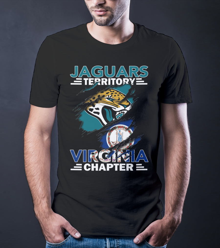 Jaguars Territory Virginia Chapter Logo With State Flag Elements T-Shirt