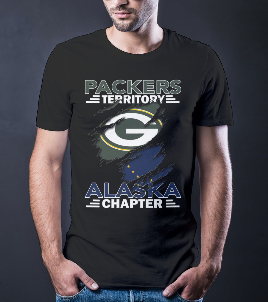 Packers Territory Alaska Chapter Green Bay Logo And Alaska Flag T-Shirt