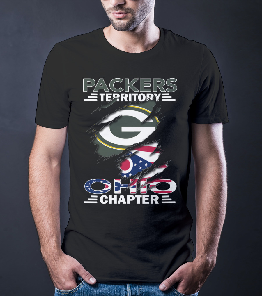 Packers Territory Ohio Chapter Green Bay Flag T-Shirt
