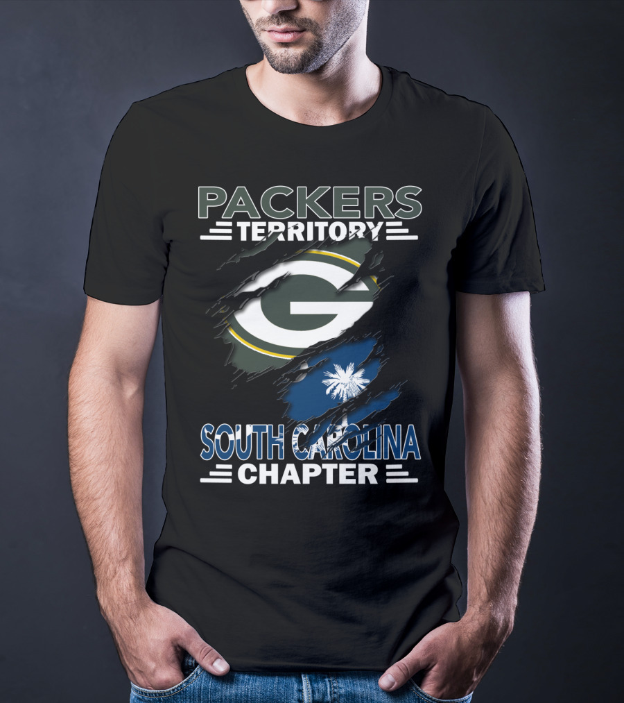 Packers Territory South Carolina Chapter Green Bay Packers Logo And South Carolina Flag T-Shirt