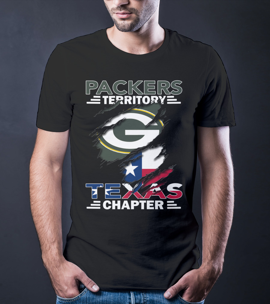 Packers Territory Texas Chapter Green Bay Icon And Lone Star T-Shirt