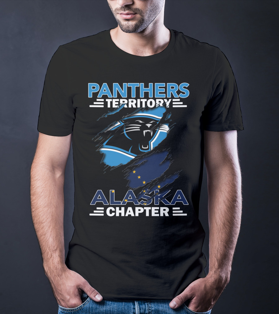 Panthers Territory Alaska Chapter Carolina Logo With Alaska Flag Elements T-Shirt