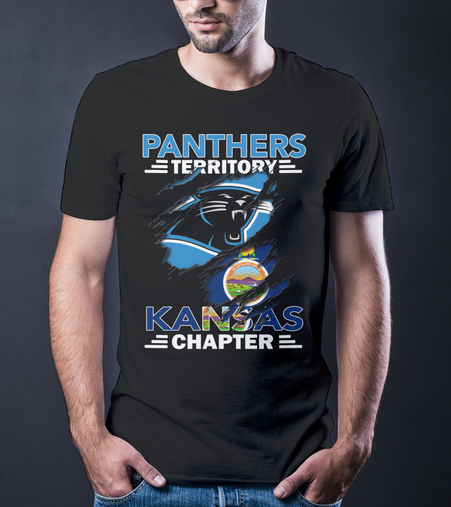 Panthers Territory Kansas Chapter Blue And Black Claw T-Shirt